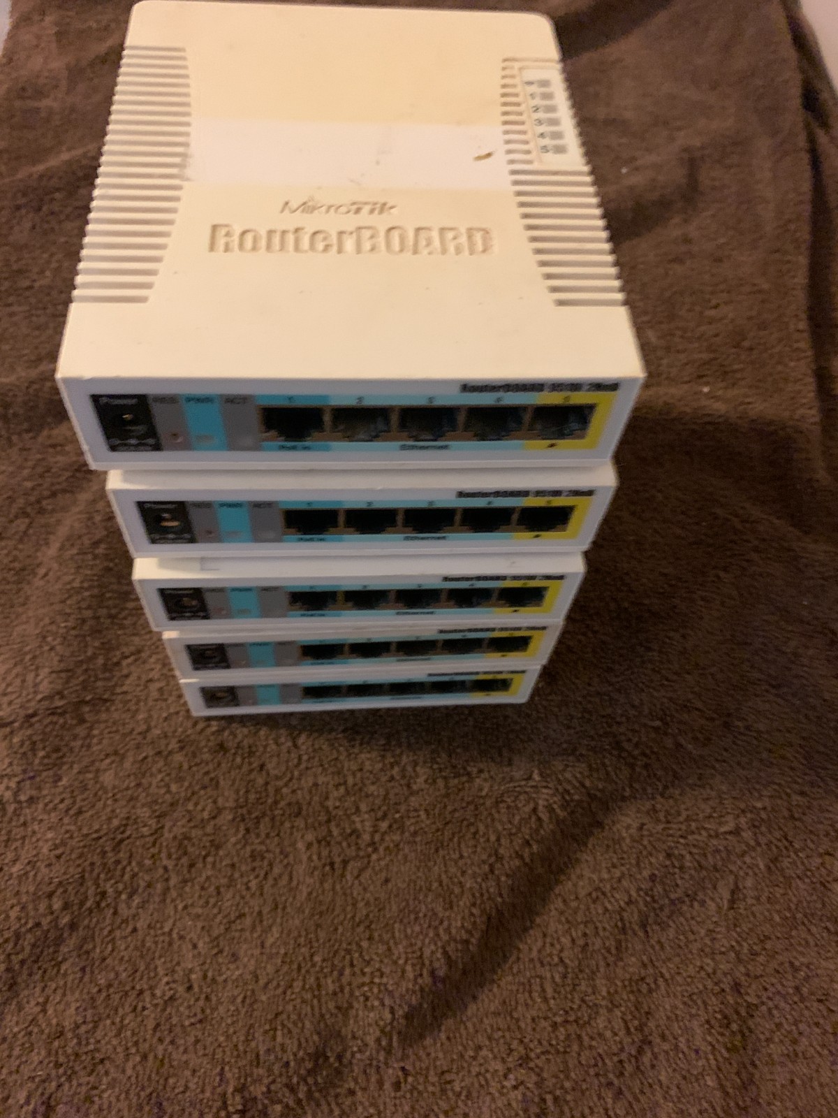 (LOT OF 5) MikroTik RB951Ui-2HnD 5-Port Wireless Access Point 1000mW