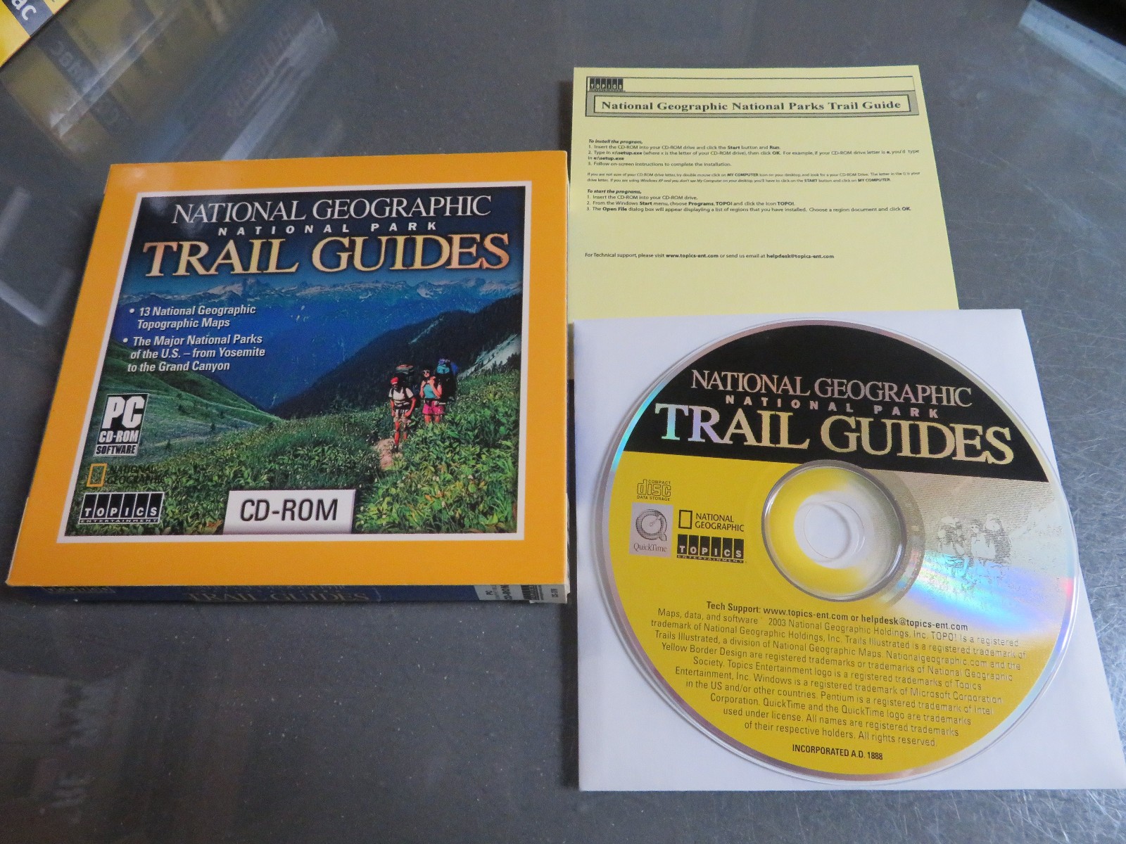 National Geographic National Park Trail Guides (PC, 2003, CD-Rom)