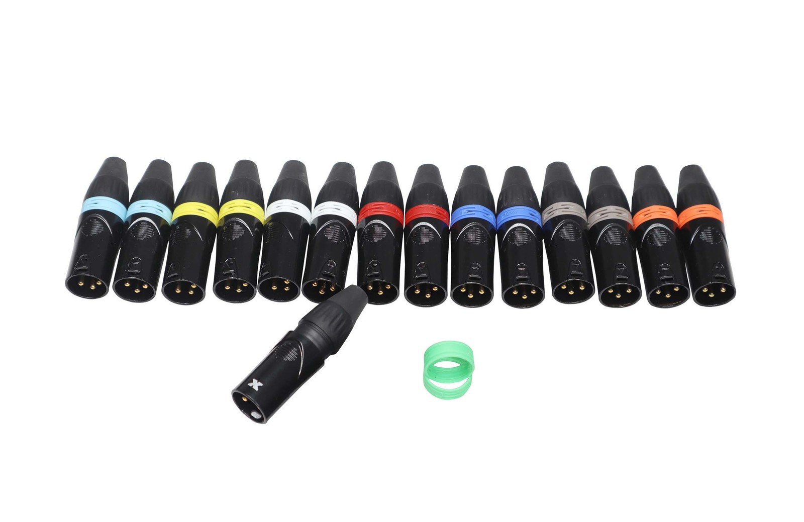 ProX XC-RINGPAK Color Ring Replacements for XLR Cables - 8 Pack