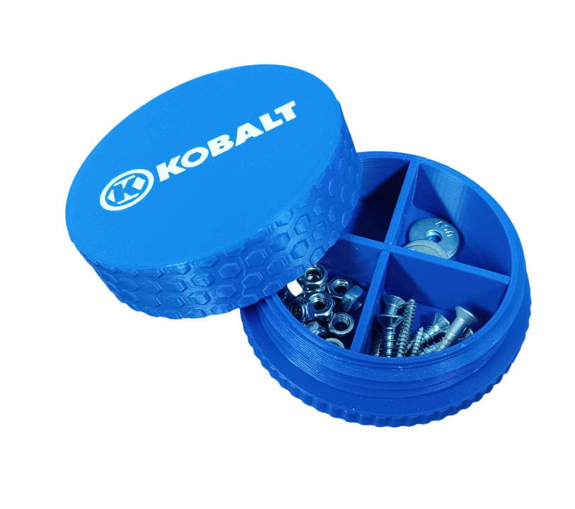 Kobalt Tools Threaded Container – Screw & Parts Storage Box , Heatproof Plastic