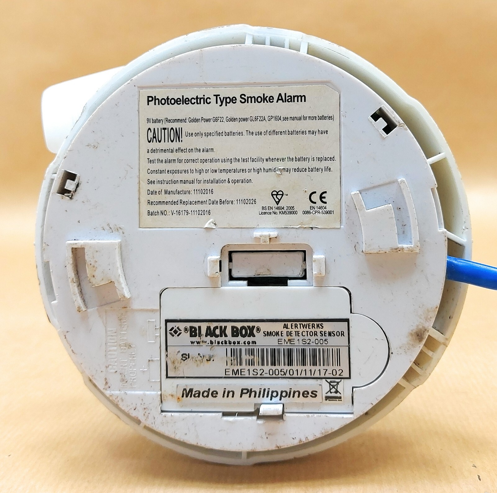 Black Box EME1S2-005 Smoke Detector Sensor 0409