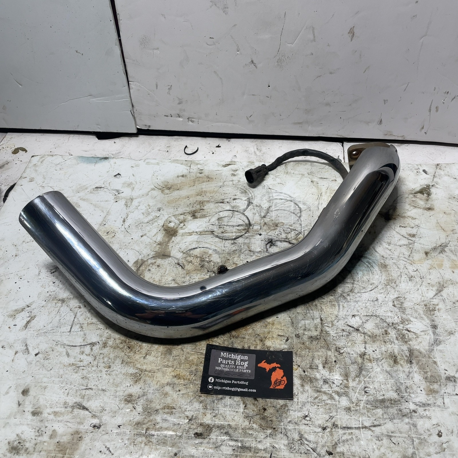 07-13 Harley Sportster XL 1200 OEM FRONT Exhaust Header Pipe w/ Heat Shield Chro