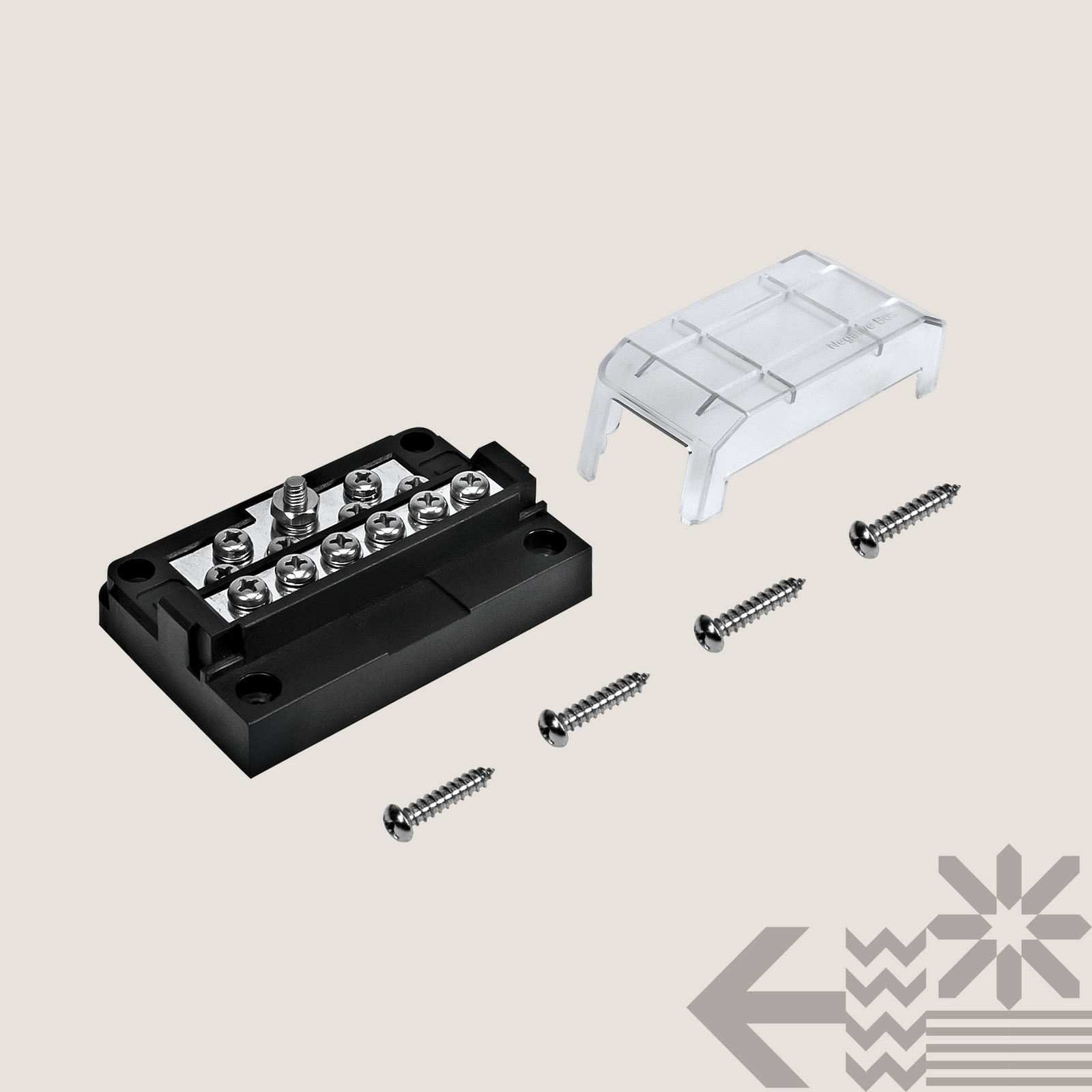 12-Way Modular Ground Power Terminal Block Automotive Bus Bar Distribution Cover