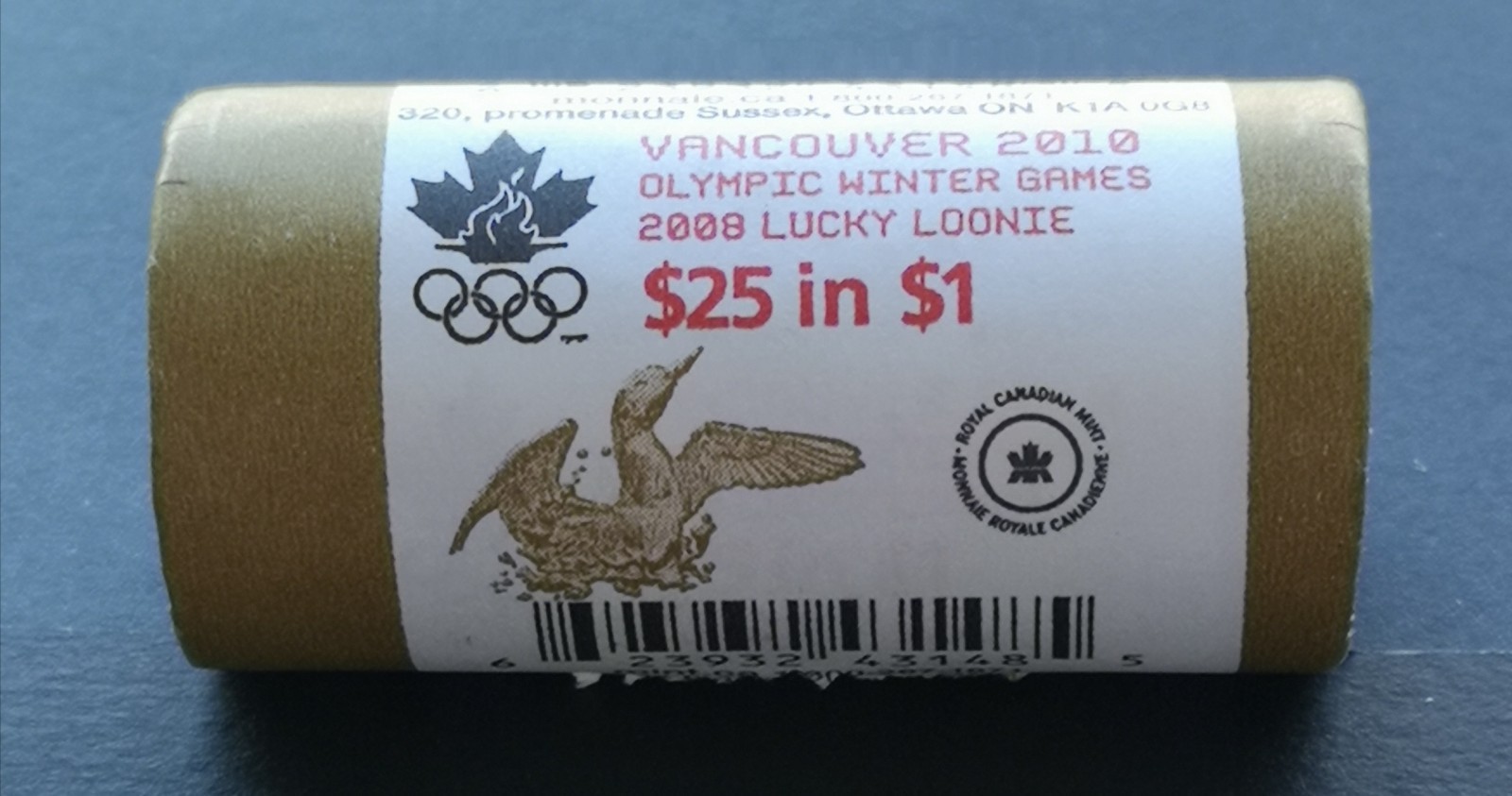 ***CANADA $1 SPECIAL WRAP ROLL 2008 *** LUCKY LOONIE ***