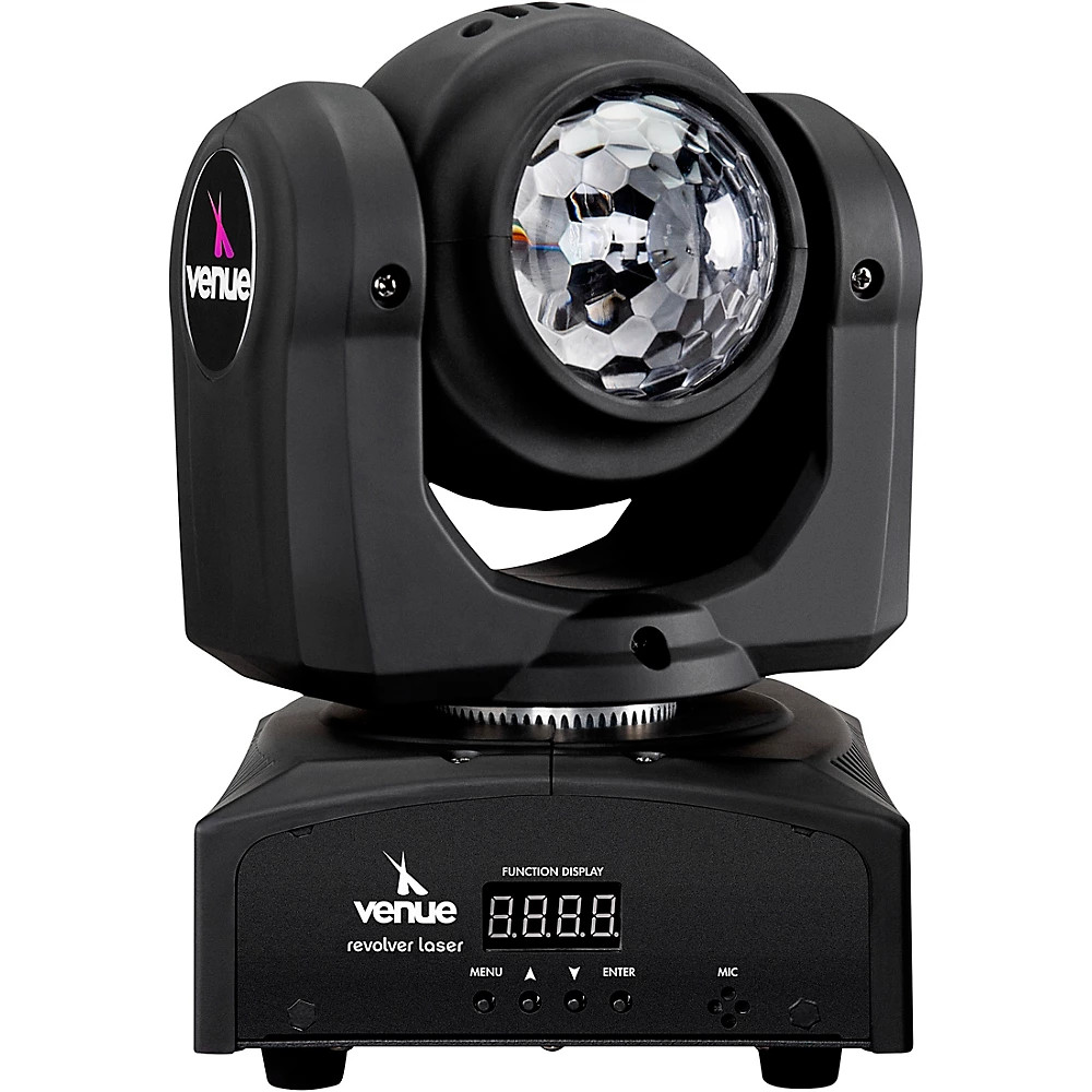 Venue Revolver Laser DualSided Moving Head Effect Light wLaserMoonflower LN