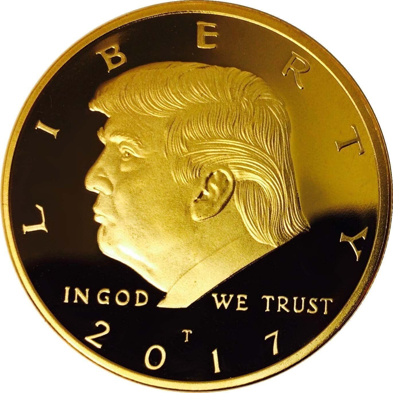 Donald Trump Gold Coin, Gold Plated Collectable Coin and Case Included, 45th Pre