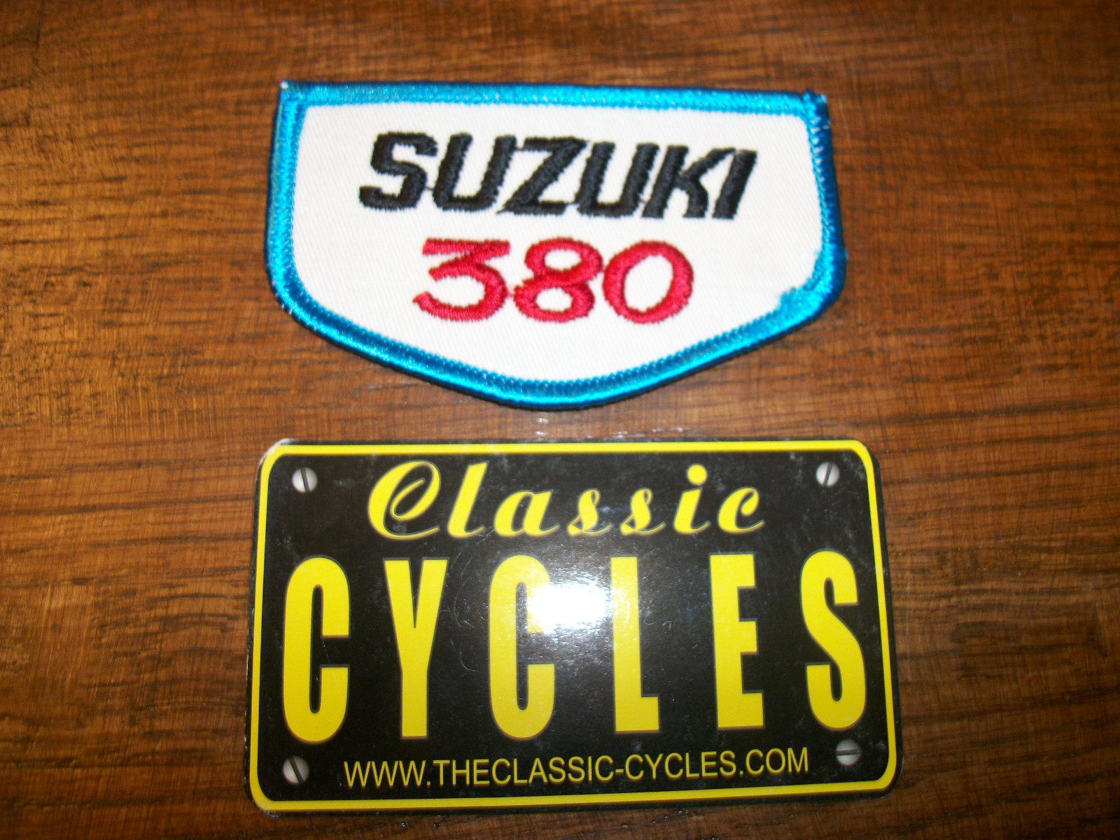 Suzuki 380 patch Vintage Embroidered 1970s NOS GT380  Old School  Triple GT