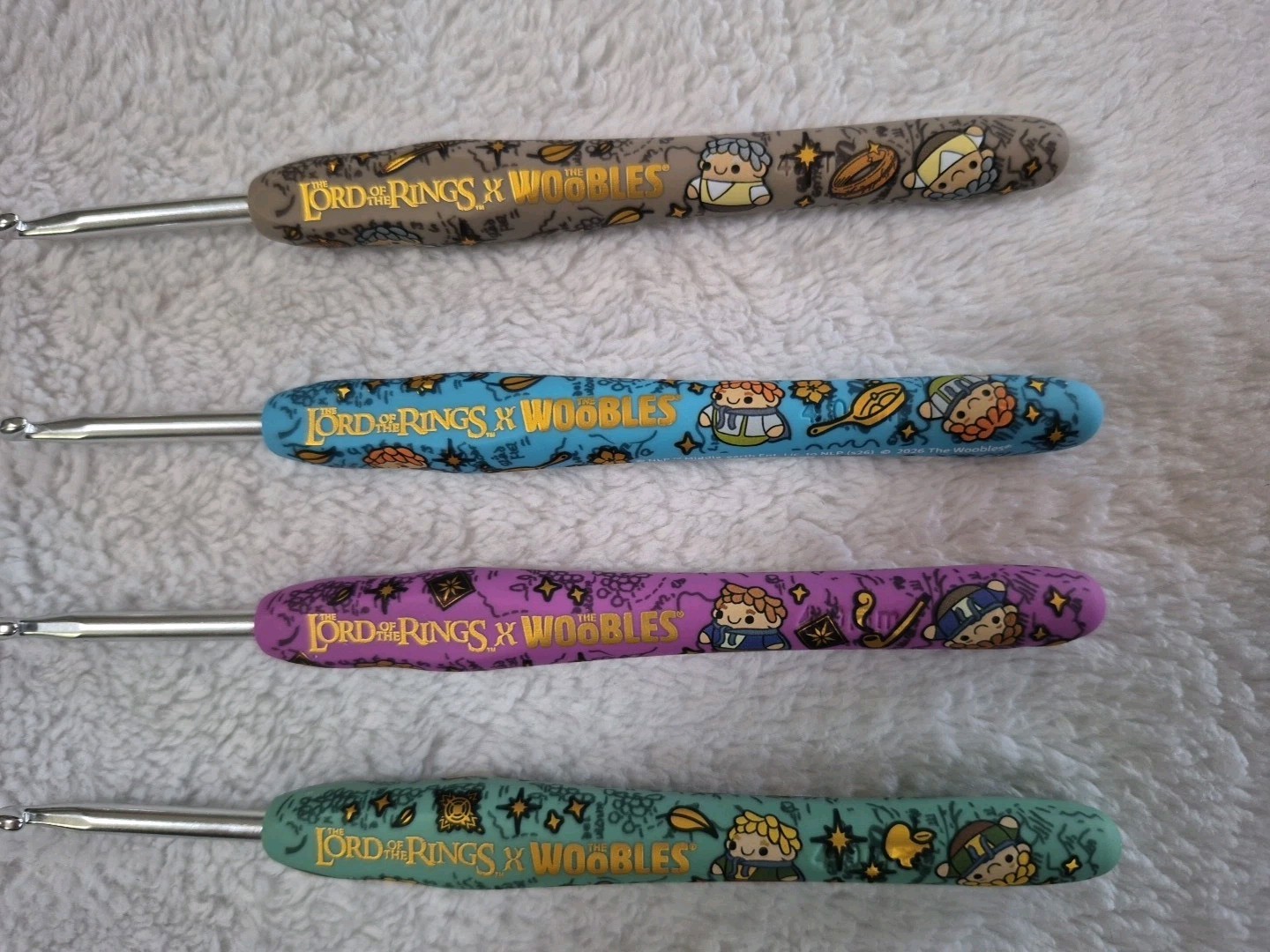 The Woobles Lord Of The Rings Crochet Hooks-Set Of 4 -  Brand New