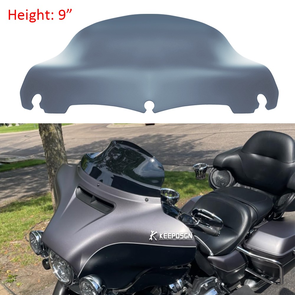 Windshield Windscreen 9" Dark Smoke For Harley Ultra Limited 2014-2024 FLHTK