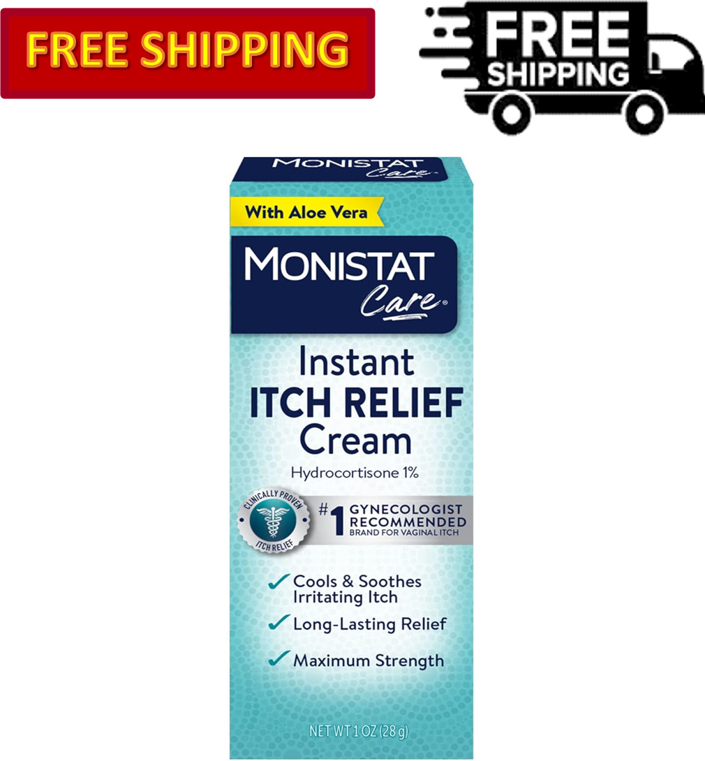 Monistat Instant Feminine Itch Relief Cream for Women Maximum Strength, 1 oz