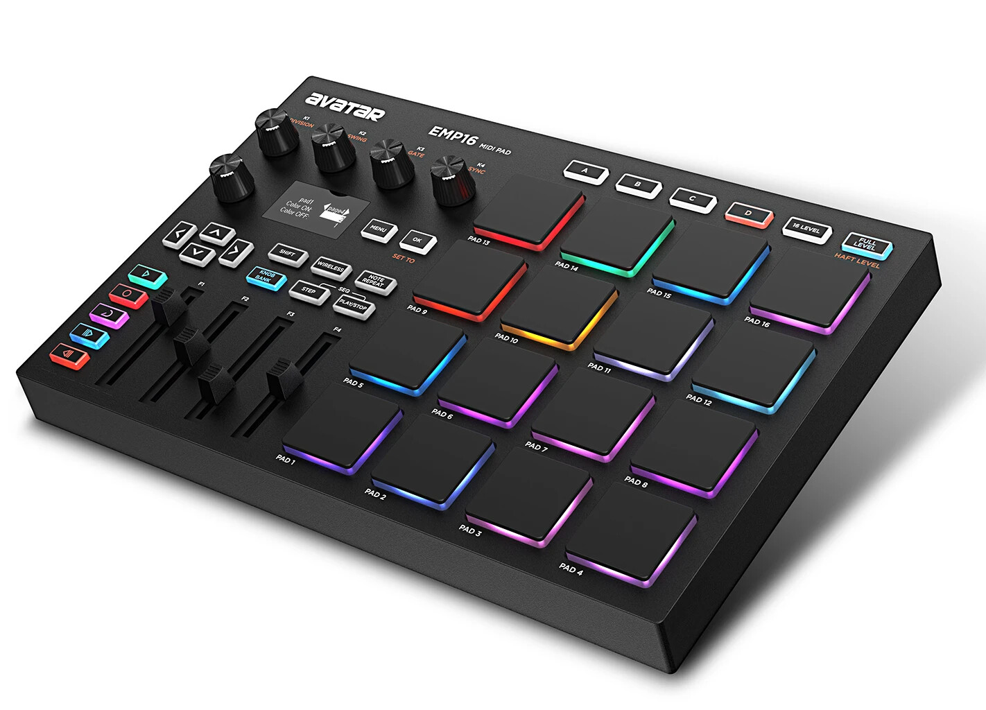 MIDI Pad Controller Beat Maker Machine With Bluetooth 16 RGB Sensitive Beat Pads