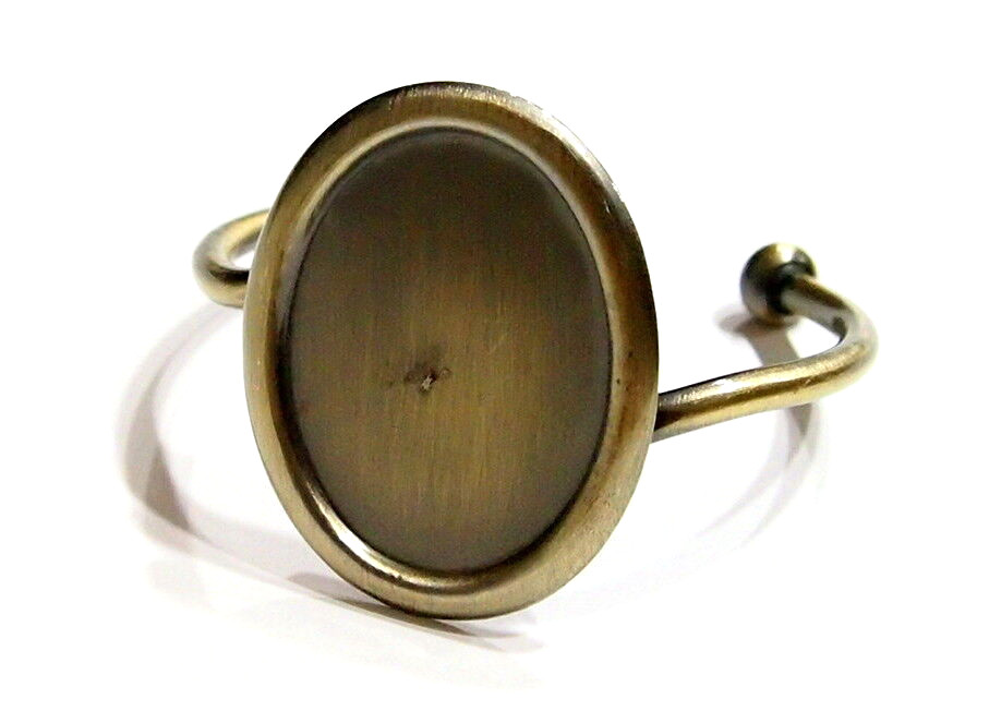 40x30mm Antique Gold S-Bar Sturdy Victorian Cuff Bracelet Setting 4 Cabochon