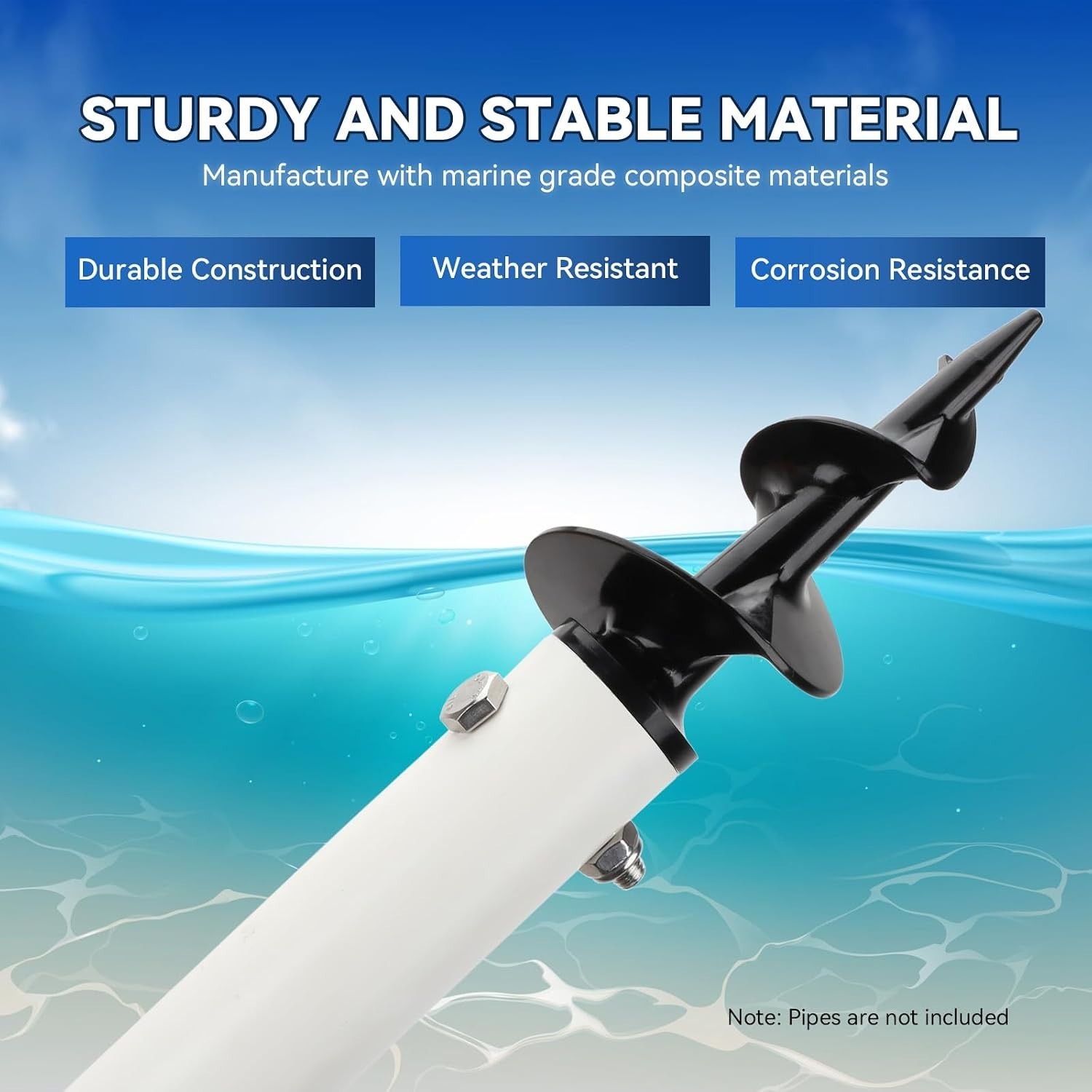 Compact and Durable Dock Sand Anchor for Secure Boat Mooring – 2 Pack