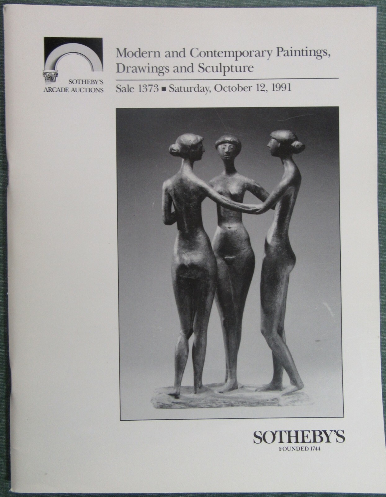 Sotheby's Catalog Modern & Contemporary Paintings Drawings & Sculpture 1991 NY