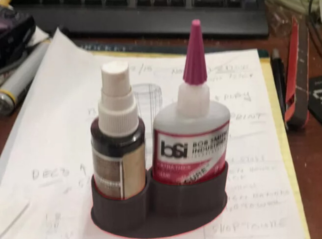 Desk Organizer for Bob Smith Industries - MAXI-Cure Super Glue / Accelerator
