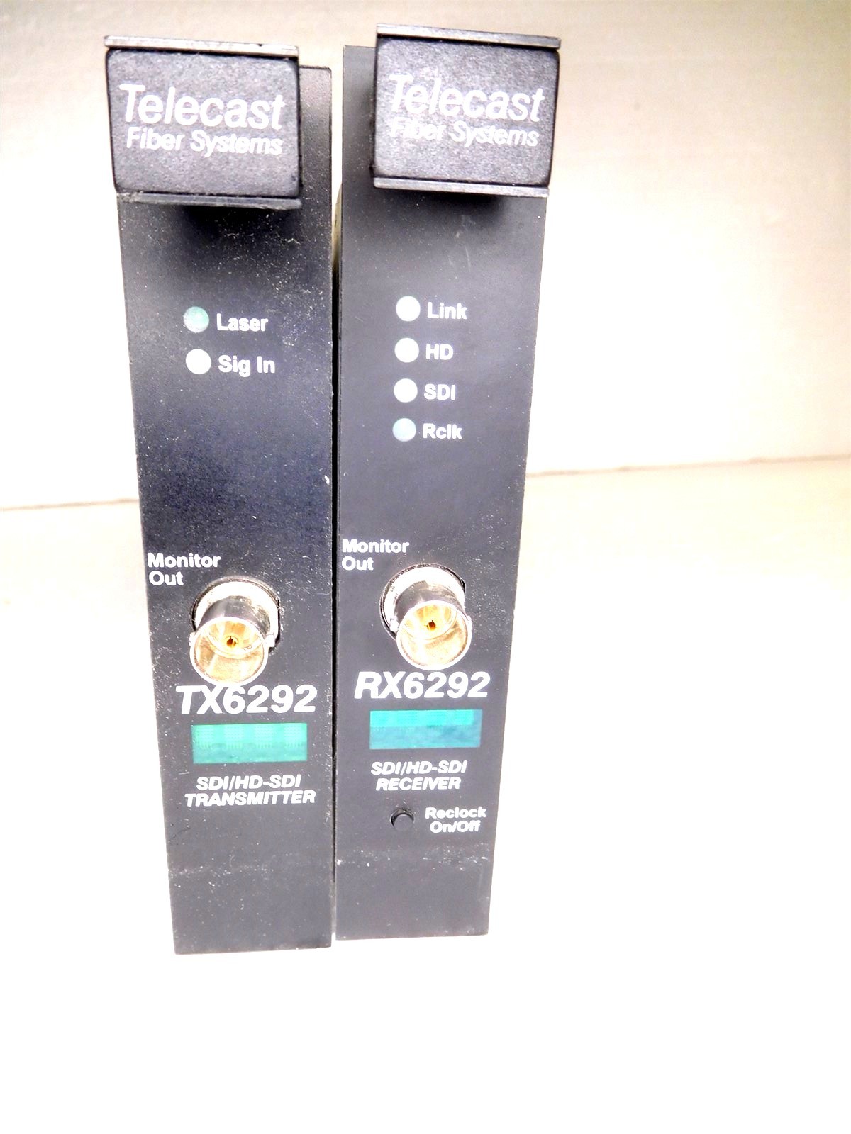 TELECAST FIBER TX6292-A SDI/HD Transmitter+ RX6292 Receiver Viper II Video (S10)