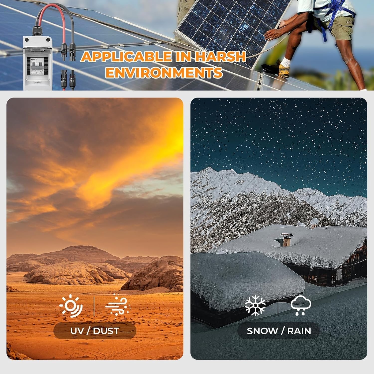 Solar Panel Disconnect Switch 400V DC/AC 20A Outdoor PV Array