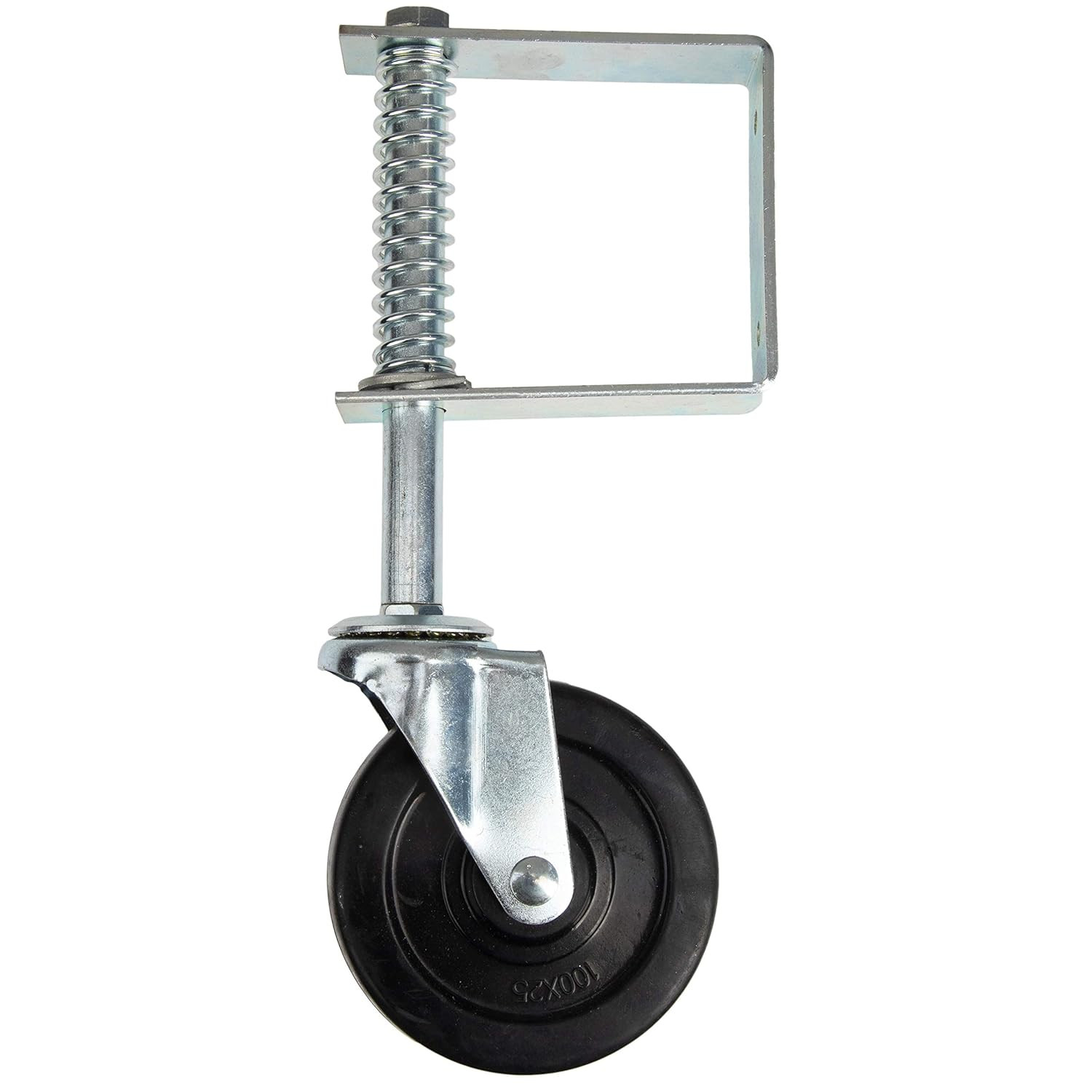 4 Inch Gate Wheel - 360 Degree Swivel Universal Mount | Spring Loaded Gate Caste