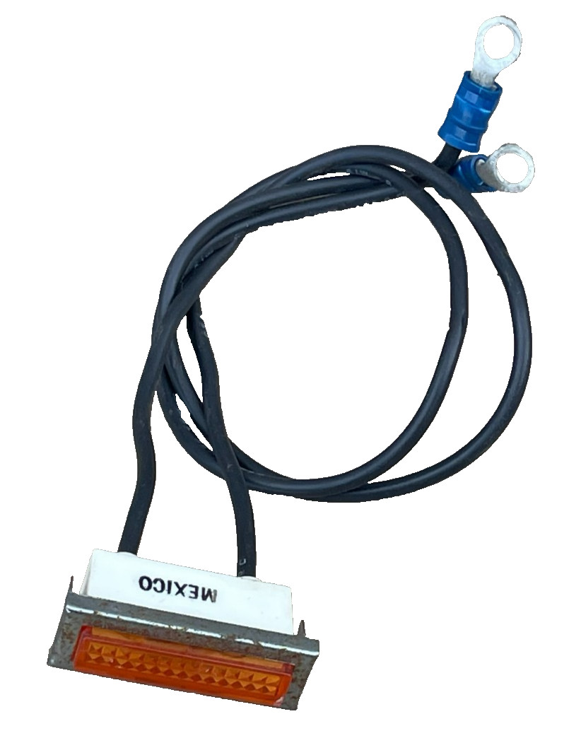 SoLiCo 125V Indicator Ligh Orange, 2 Wire Lead- Panel Mount