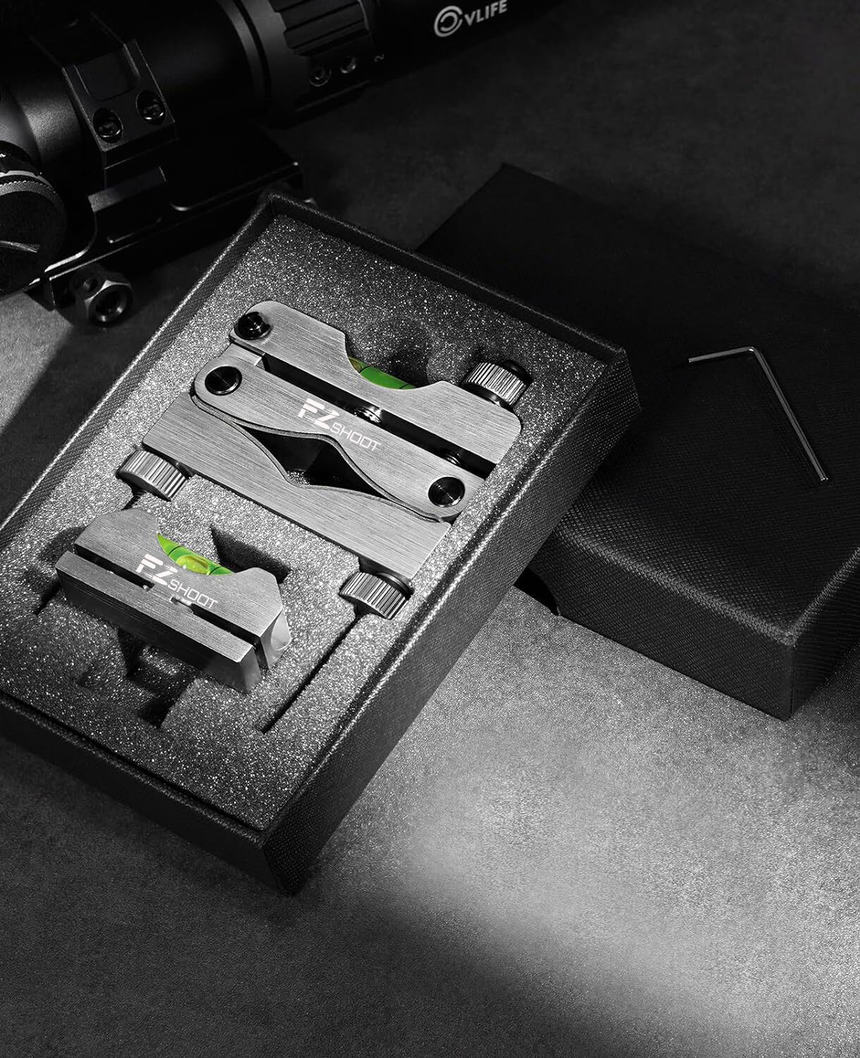 Reticle Leveling System Firearm Scope Crosshair Alignment Level Tool Kit -Silver