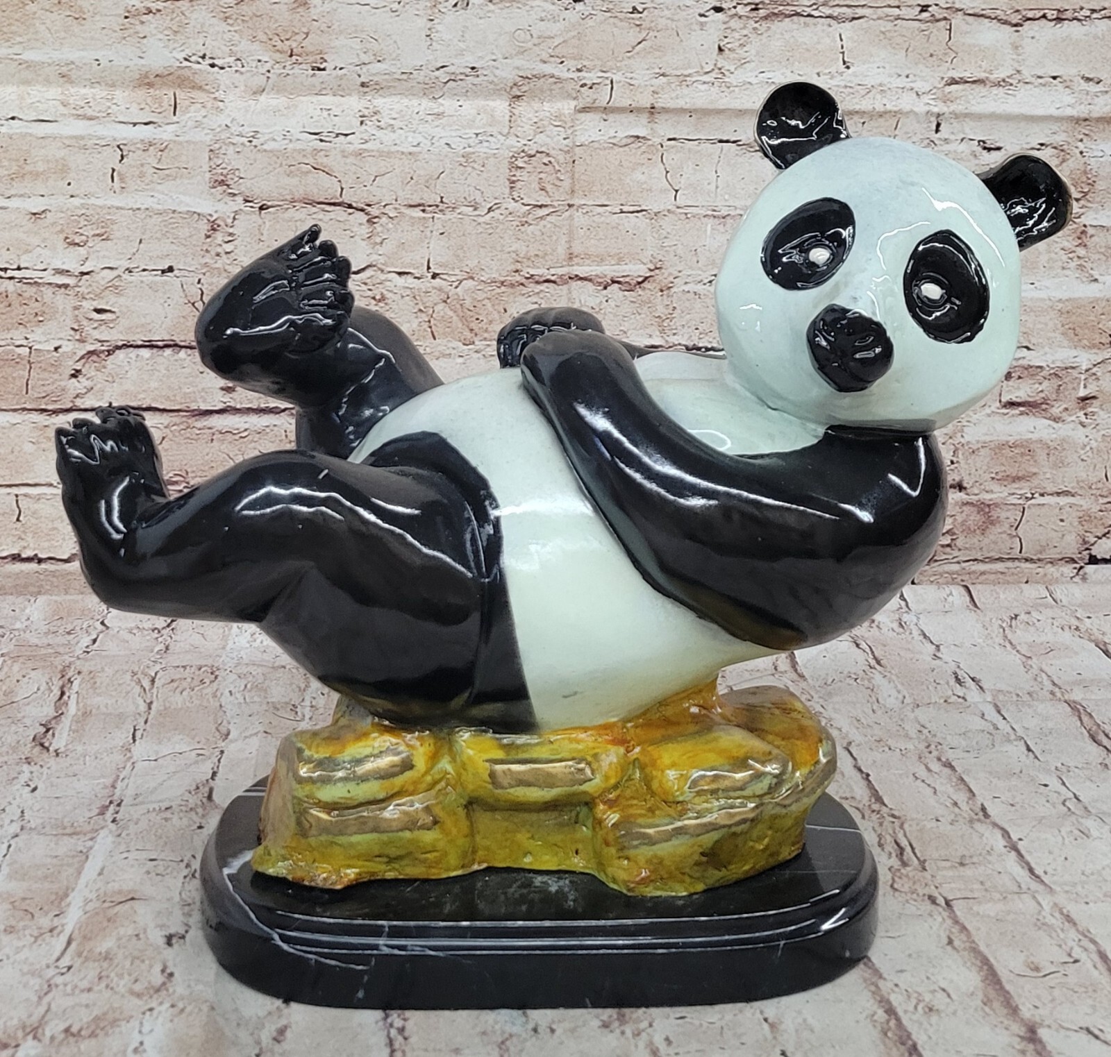 LTD Edition Large Panda Bronze Sculpture Home Office Cabin Decoration Decor