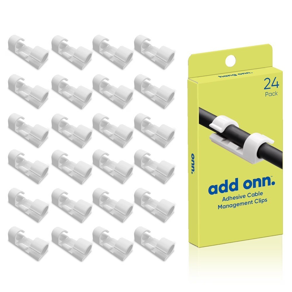 Peel and Stick Cable Clips Self Adhesive Wire Management Holders 24 Pack