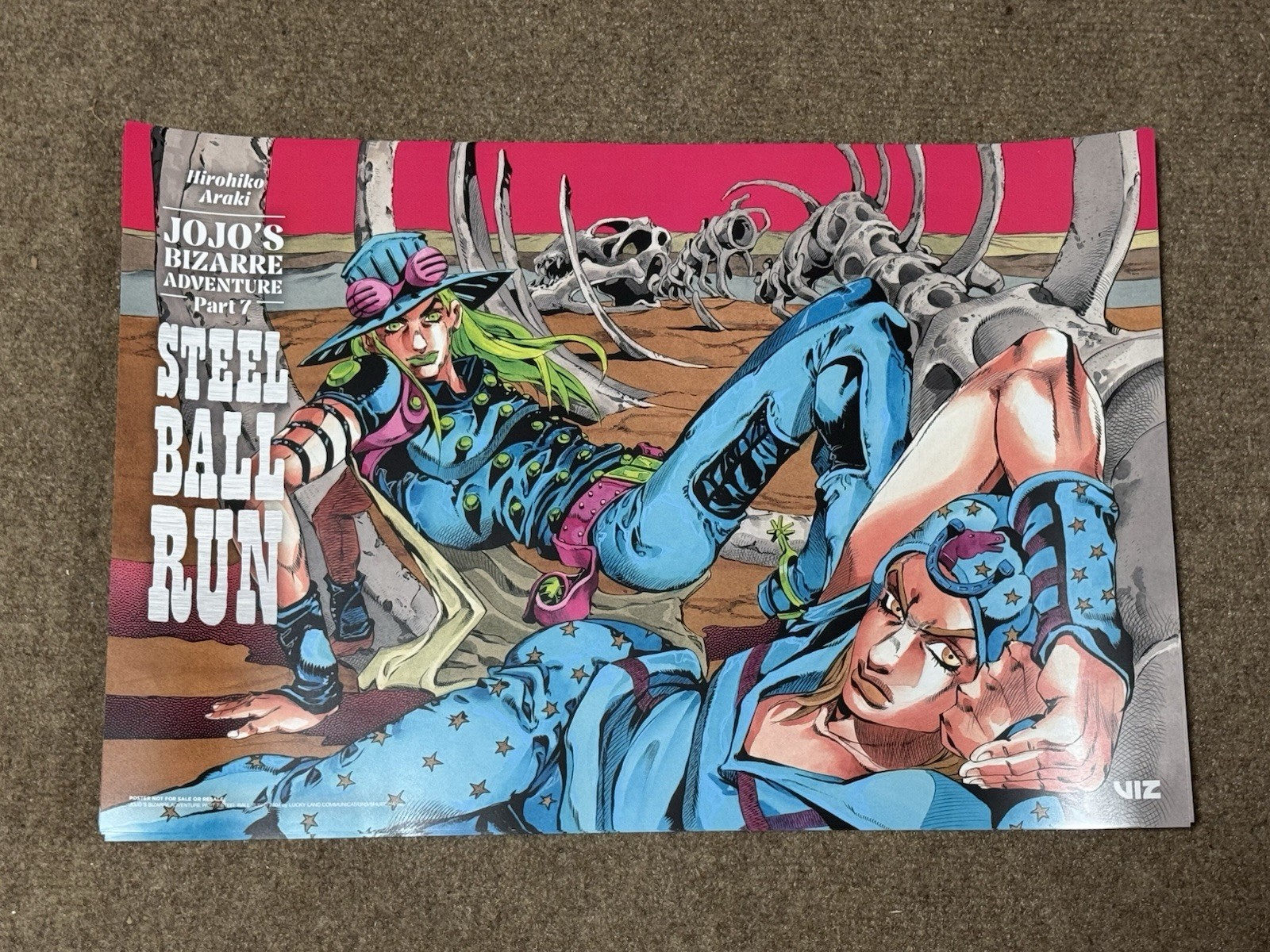 JoJo's Bizarre Adventure Steel Ball Run SDCC 2025 Poster Viz Media 12x18
