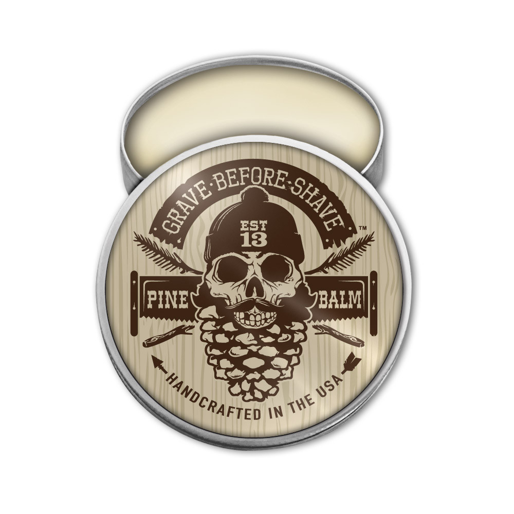 GRAVE BEFORE SHAVE Pine Scent Beard Balm (Pine/Cedar wood scent) (2 oz.)