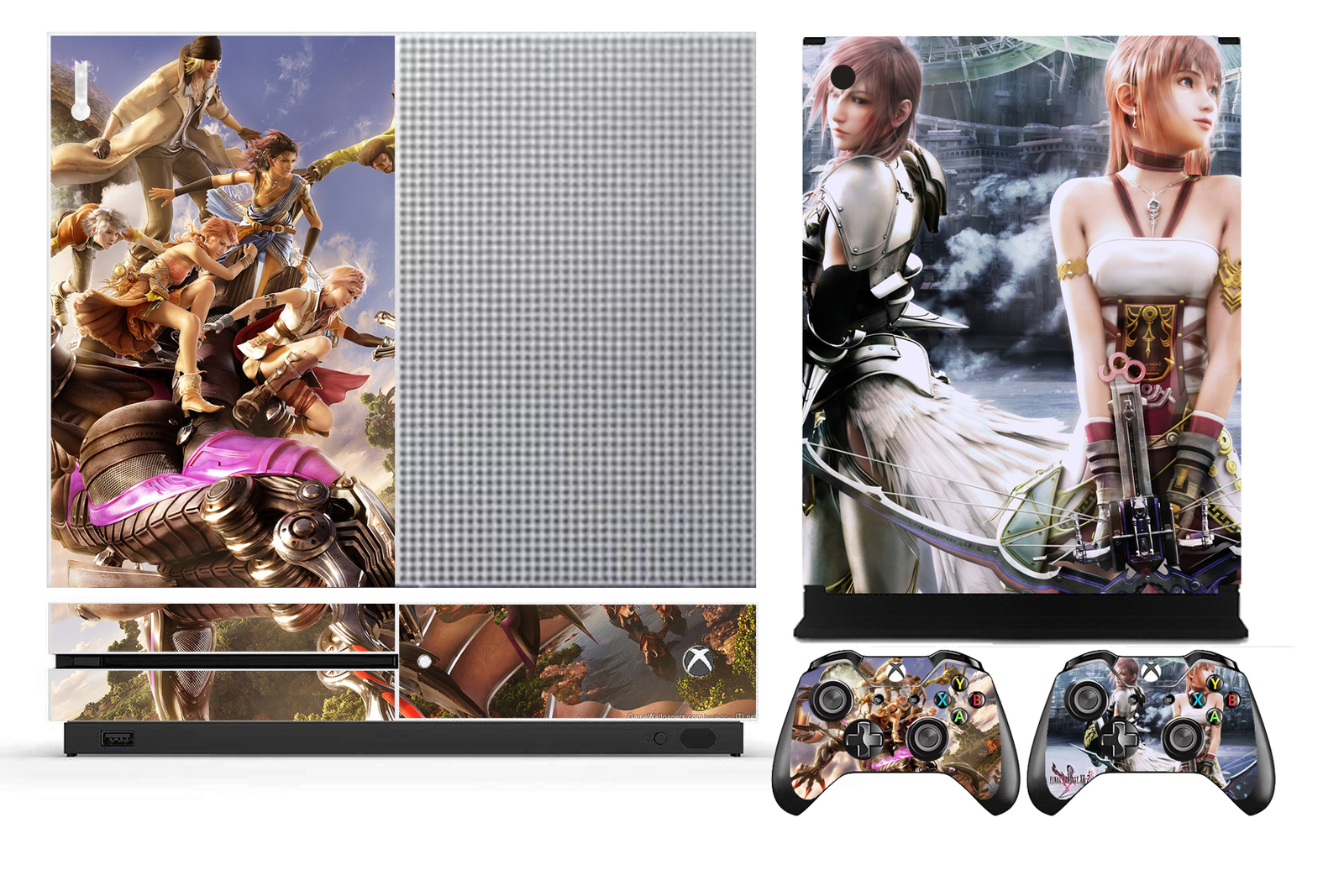 111 Cover Skin Sticker for Xbox One S (Slim) & 2 controller skins