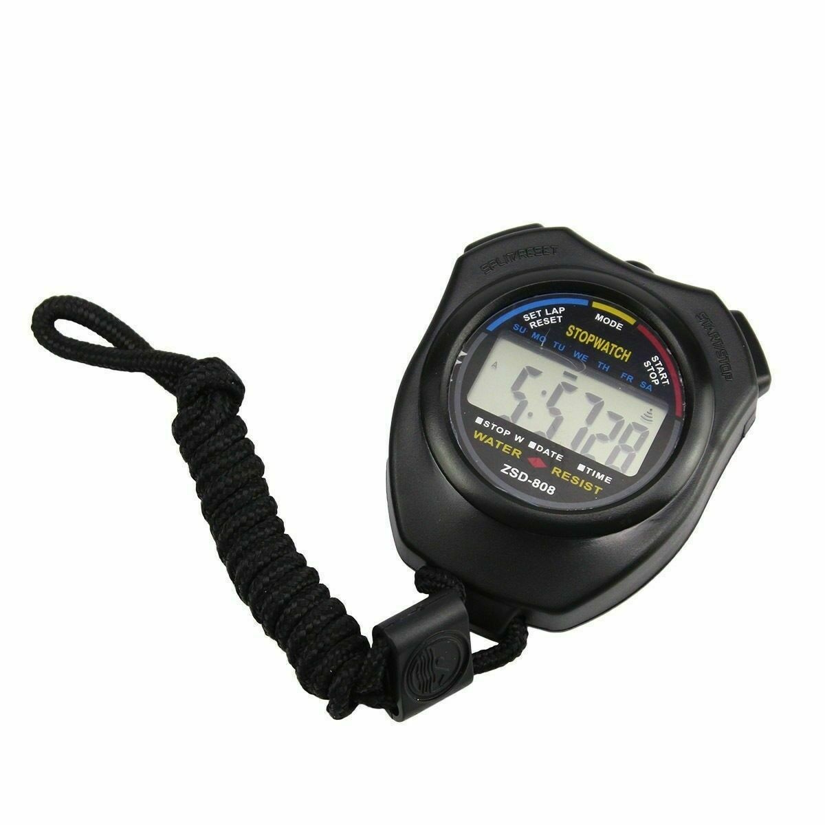 5× Multi-Function Digital Sports Stopwatch Timer Large Display Odometer Watch US