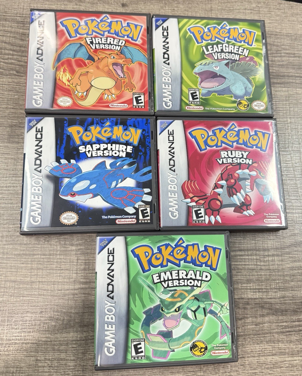 5 Pokemon Bundle Custom Game Case For Nintendo Gameboy Advance GBA  *NO GAME*