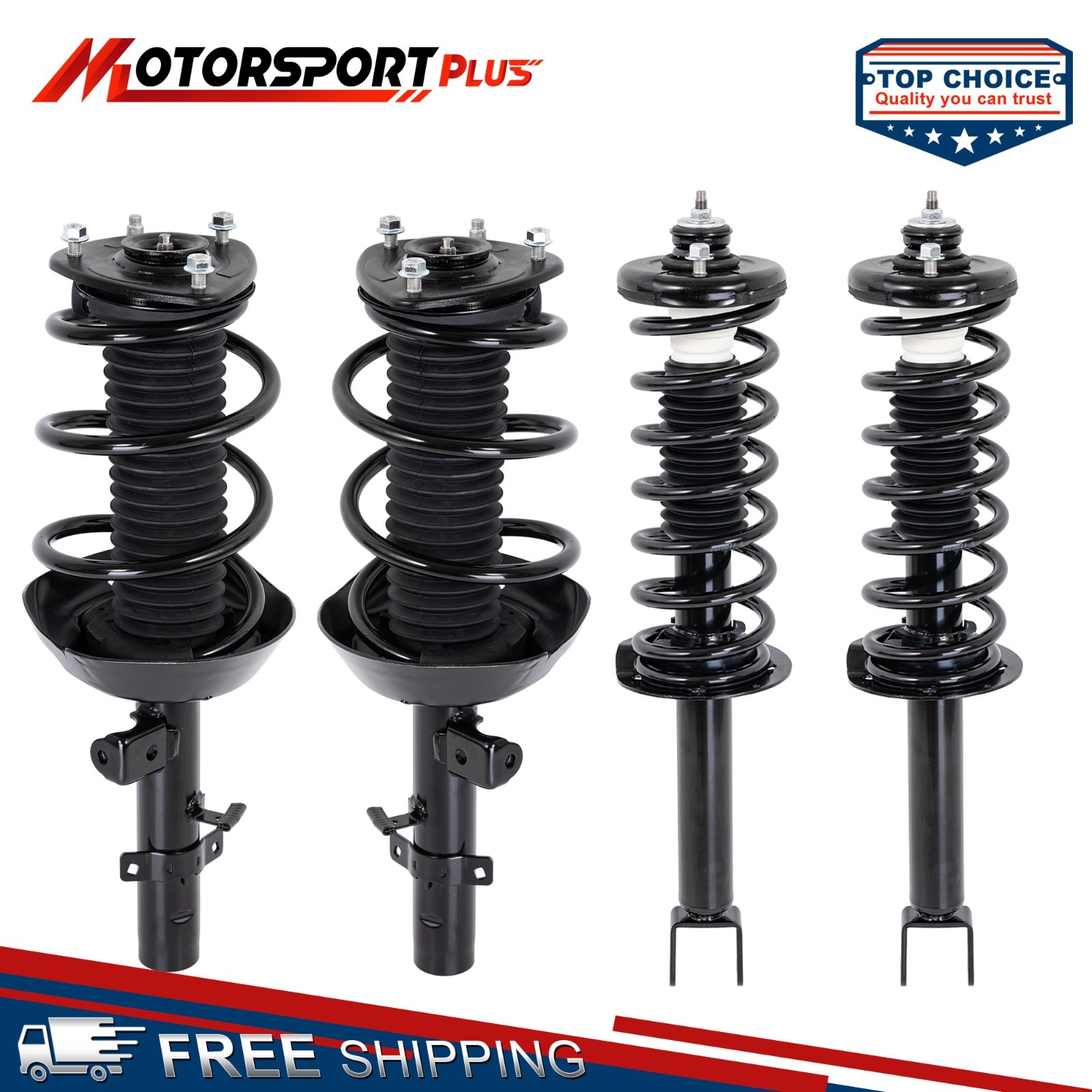 4PCS Front & Rear Complete Struts Shocks Assembly For 2013-2017 Honda Accord