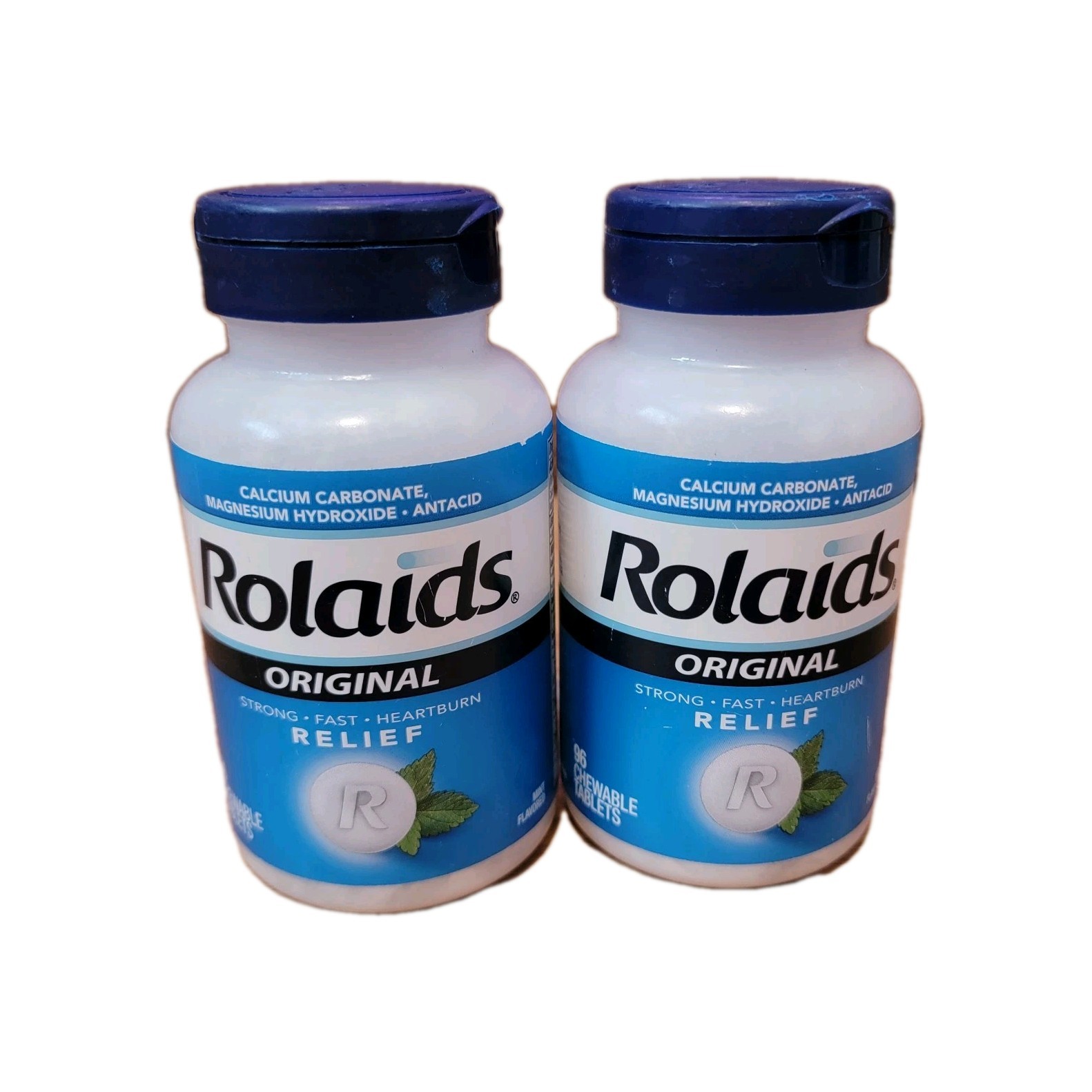 Lot Of 2 Rolaids Original Antacid 96  Chewable Tabs Each Mint Exp  11/2026