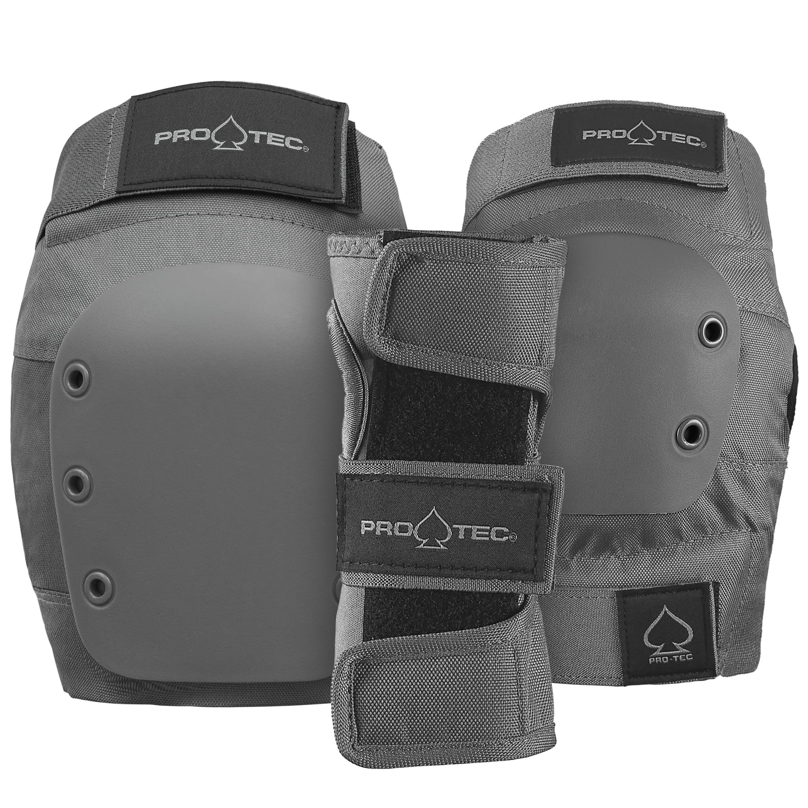 Pro-Tec Street 3-Pack Pad Set - For Skateboarding Roller Skating Scooter