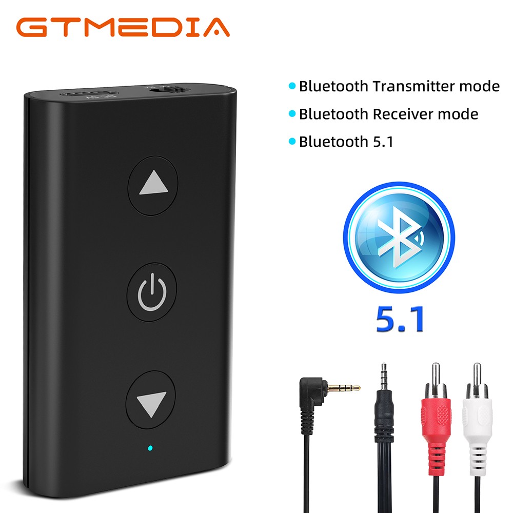 GTMEDIA Wireless Bluetooth 5.1 Audio Transmitter Receiver Adapter for Airplane
