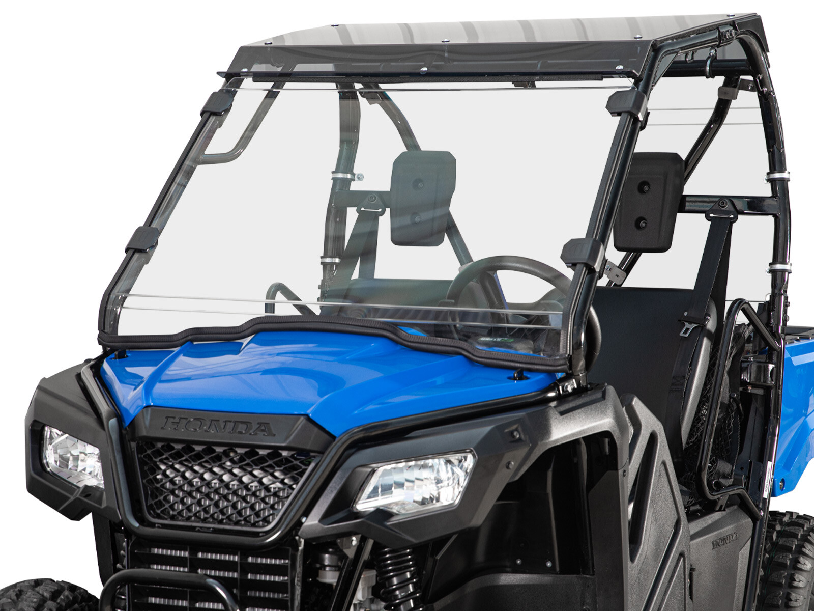 SuperATV Heavy Duty Scratch Resistant Full Windshield for Honda Pioneer 500/520