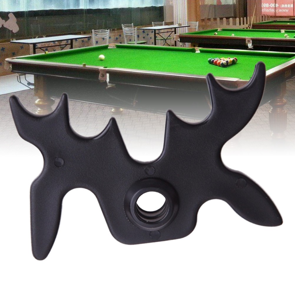 Black Pool Cue Holder with Unique Antler Design for Snooker and Billiard Use