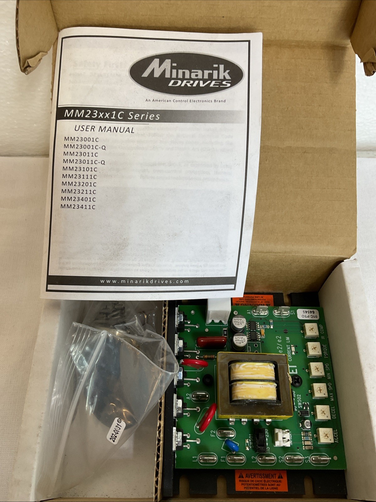 Minarik MM23001C DC Motor Speed Controller Original New