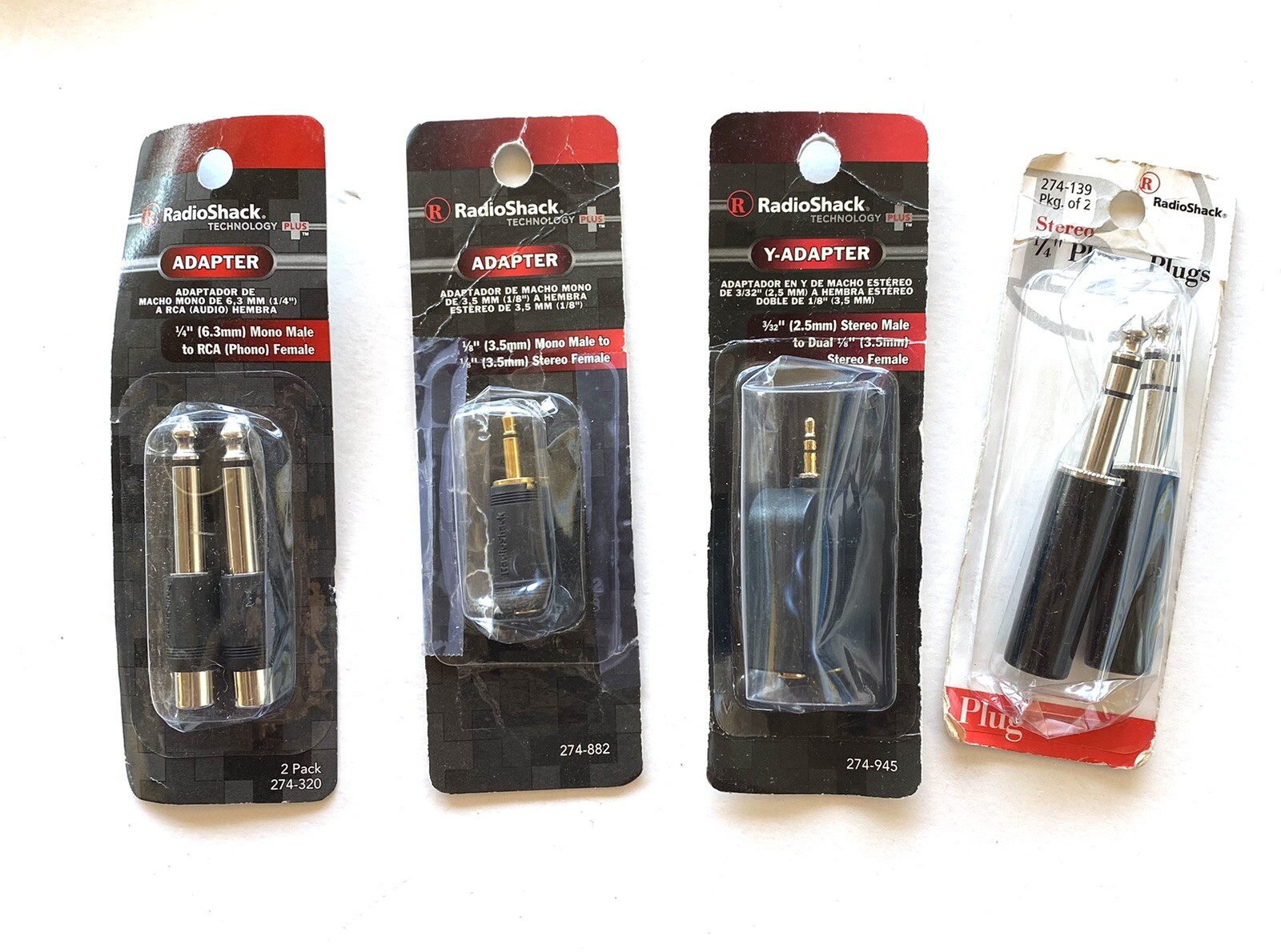Set of 4 RadioShack Phono Jack Adapters