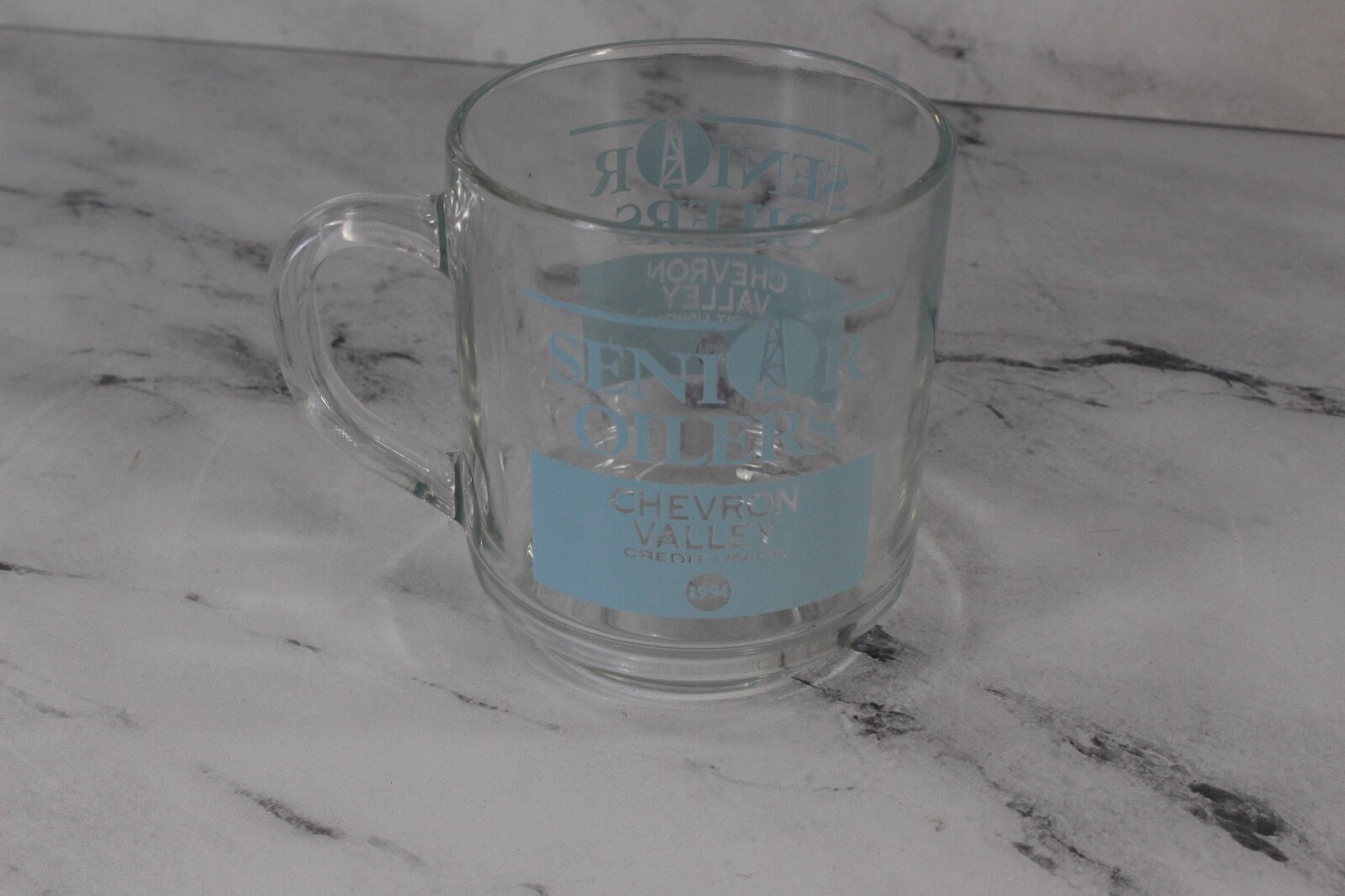 Vintage Chevron Glass Cup - 1994