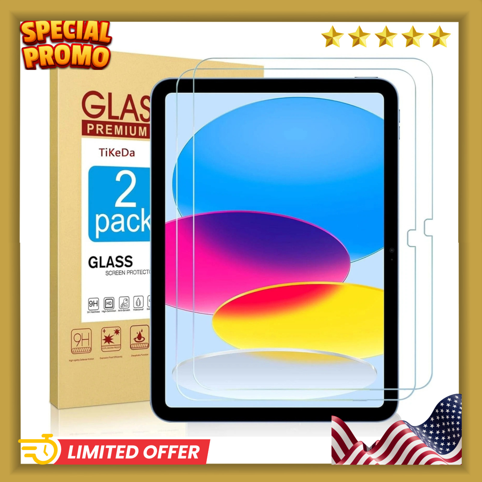Screen Protector for iPad A16 2025 11th/10th Generation 2022 (11-inch/10.9), HD