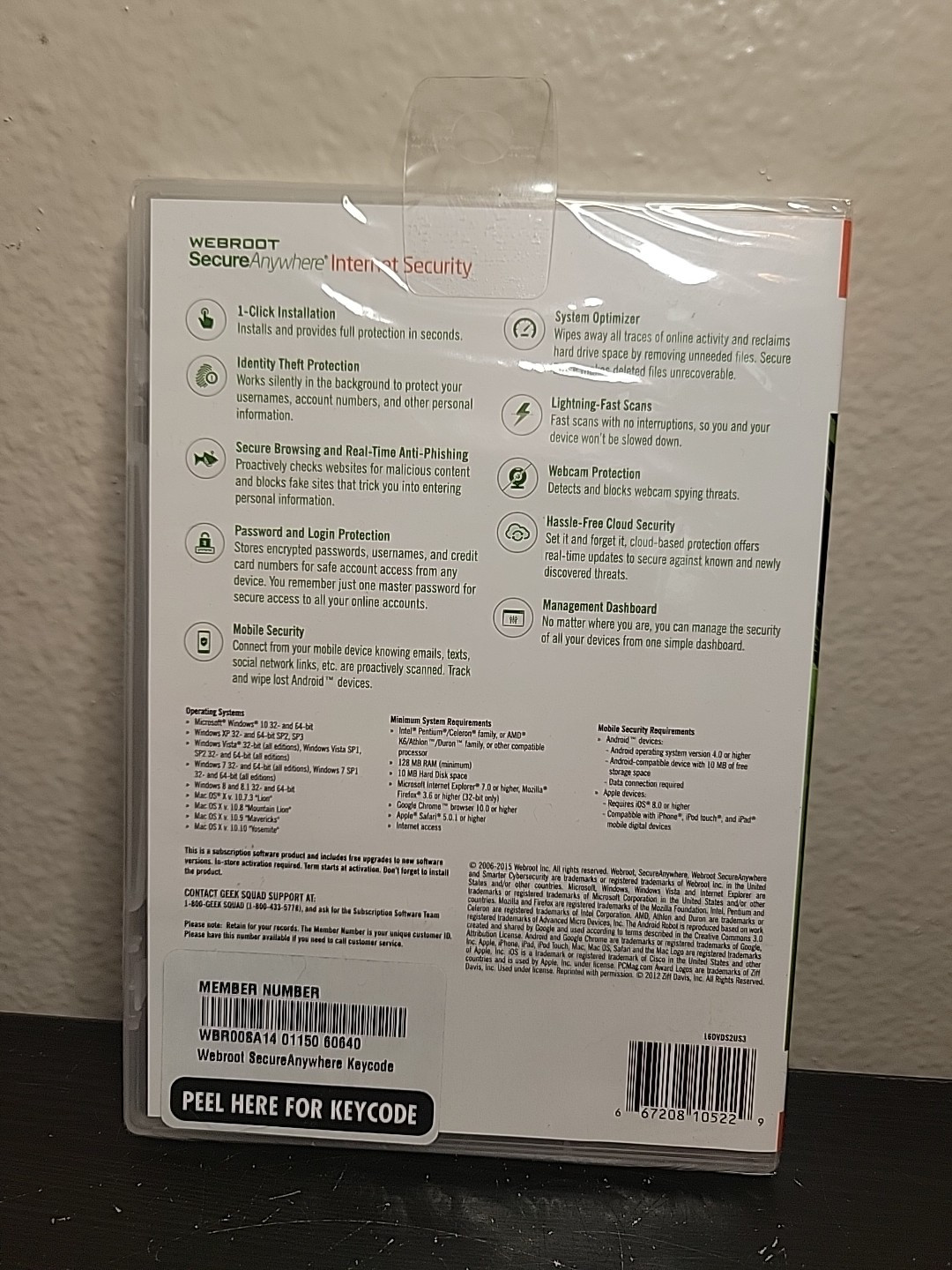 Webroot Secure Anywhere Internet Security New Sealed Free Shipping