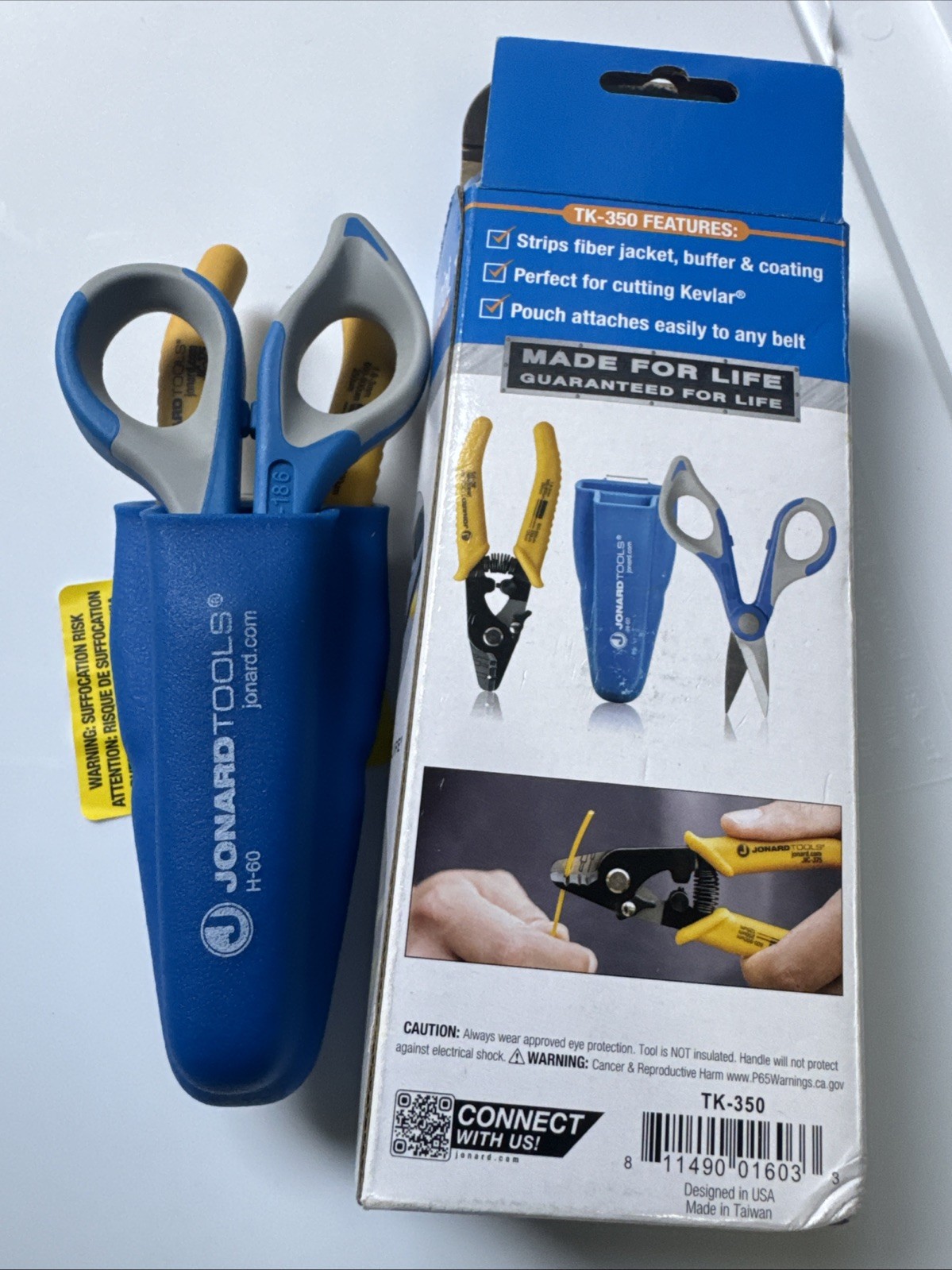 Jonard Tools Fiber Optic Communications Tool Kit Stripper Cutter with Pouch