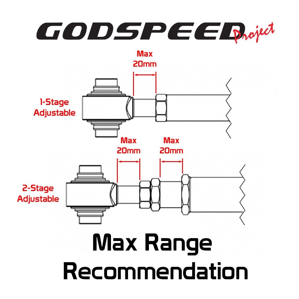 GSP ADJUSTABLE FRONT UPPER CAMBER ARMS FOR 05-23 DODGE CHARGER / CHRYSLER 300