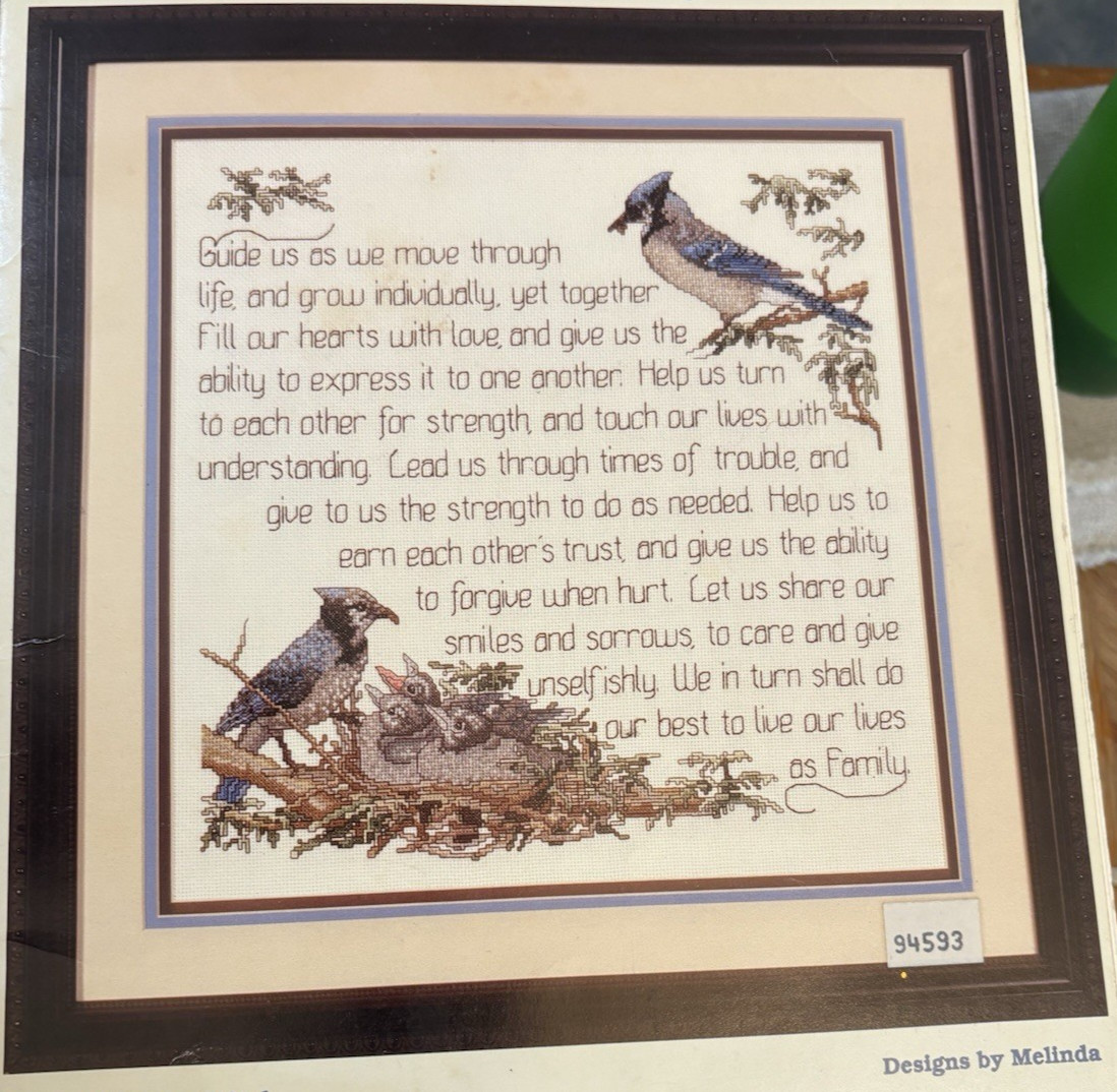 Vtg Rare Cross My Heart, Inc. FAMILY PRAYER Cross St. 1988 Bk CSL-34
