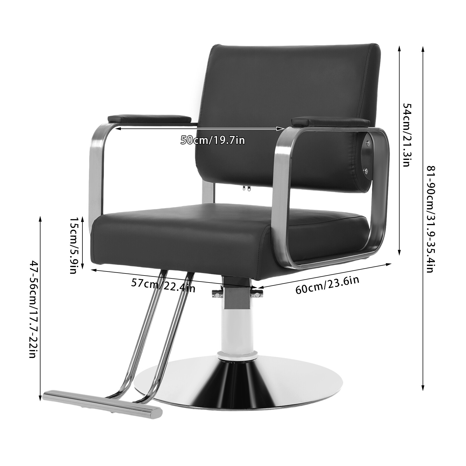Carbon Steel Chairs Salon 81-90cm Adjustable Chair 360?? Rotatable Barber Chair