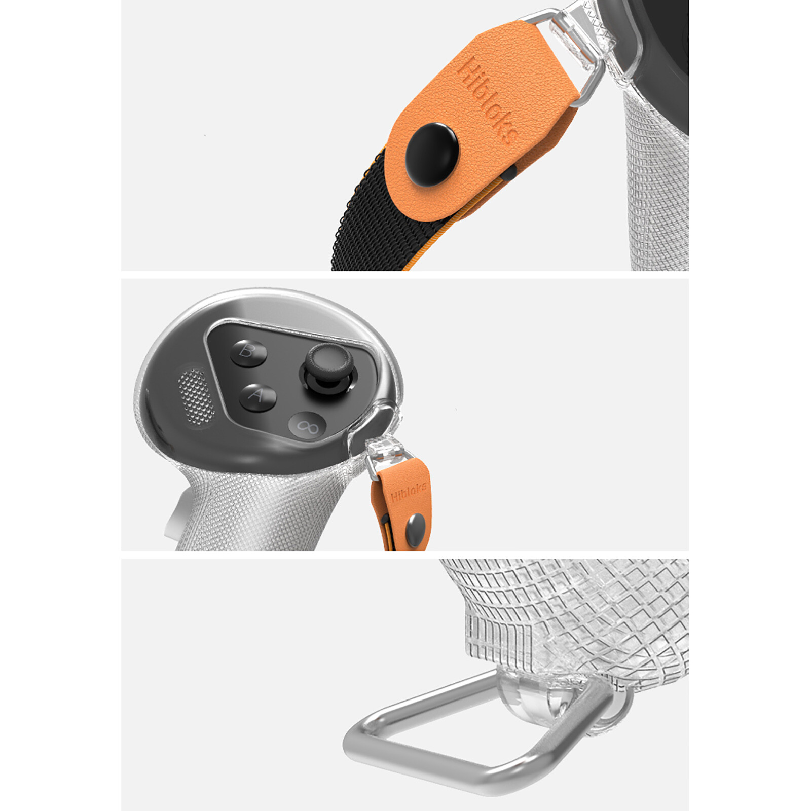 Silicone Protective Grip Sleeve with Strap for Quest 3 Controller VR Accessories