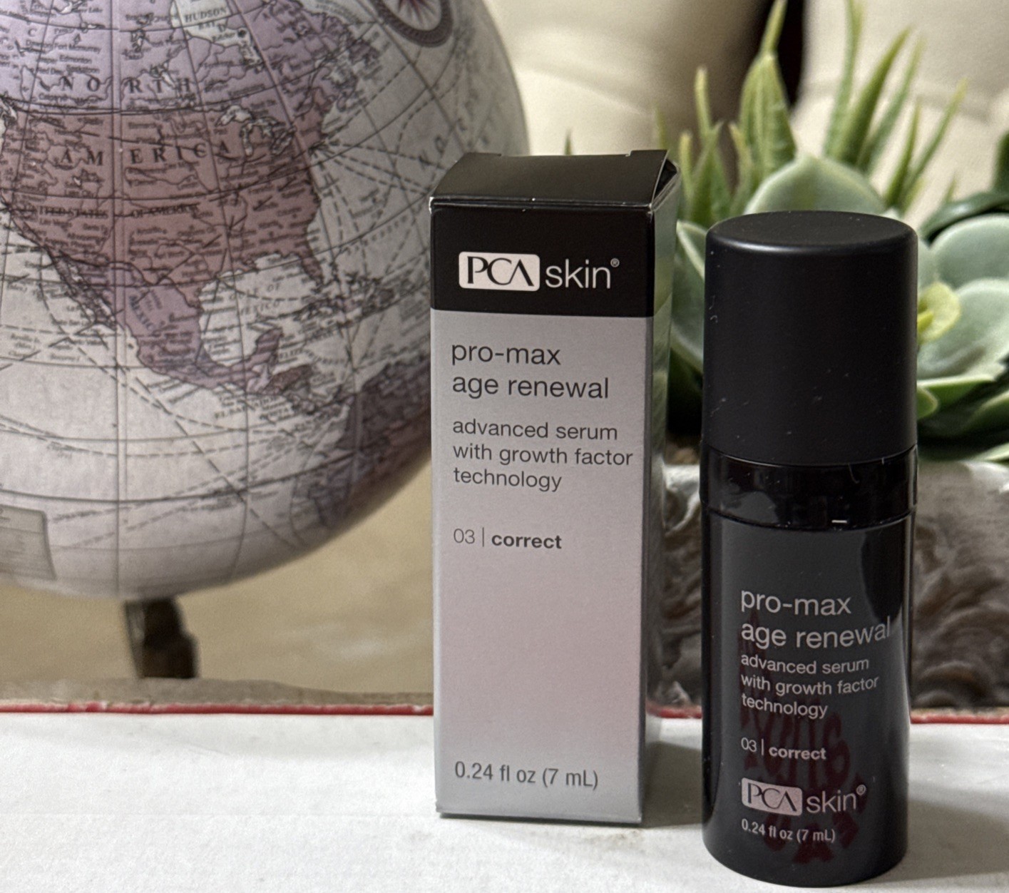 PCA Skin Pro-Max Age Renewal Serum- 0.24 fl oz / 7ml Travel Size NIB Exp 02/27