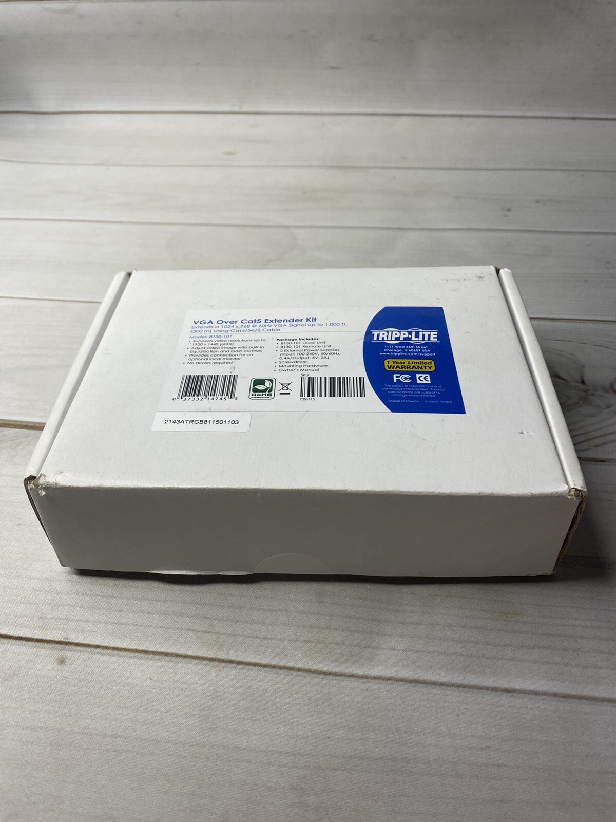 VGA Over Cat5 Extender Tripp-Lite Model B130-101 Local + Remote Units