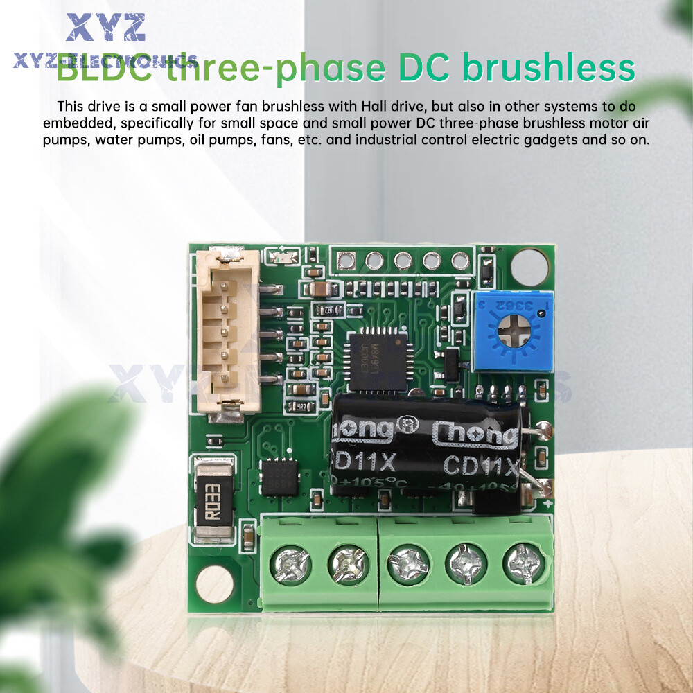 DC6-24V 100W BLDC 3-phase DC Brushless Hall Motor Drive Motor Speed Controller